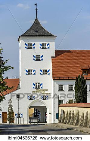 Lower gate tower, Schneiderturm with Augustiner Chorherren Museum, Markt Indersdorf, Upper Bavaria, Bavaria, Germany, Europe View Large Photo Image Stock Photo - Lower gate tower, Schneiderturm with Augustiner Chorherren Museum, Markt Indersdorf, Upper Bavaria, Bavaria, Germany, Europe. Fotosearch