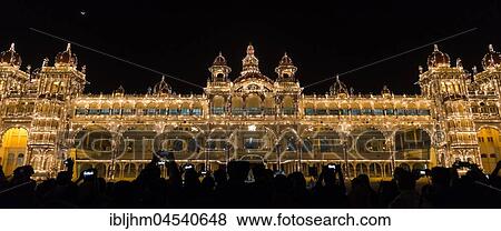 Maharaja Palace Amba Vilas, illuminated at night, Mysuru, Karnataka, India, Asia View Large Photo Image Stock Photo - Maharaja Palace Amba Vilas, illuminated at night, Mysuru, Karnataka, India, Asia. Fotosearch