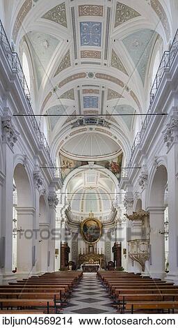 Picture - Main nave, Cathedral San Giovanni Evangelista, Baroque, Modica, Monti Iblei, Val di Noto, UNESCO World Heritage Site, Provincia di Ragusa, Sicily, Italy, Europe. Fotosearch
