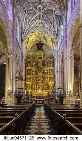 Main nave, high altar, Iglesia prioral de Santa María, Carmona, province of Seville, Andalusia, Spain, Europe View Large Photo Image Stock Photography - Main nave, high altar, Iglesia prioral de Santa María, Carmona, province of Seville, Andalusia, Spain, Europe. Fotosearch