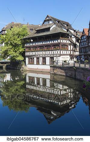 Maison des Tanneurs and timbered houses along the ILL canal, Petite France District, Strasbourg, Alsace, Bas-Rhin Department, France, Europe View Large Photo Image Stock Photo - Maison des Tanneurs and timbered houses along the ILL canal, Petite France District, Strasbourg, Alsace, Bas-Rhin Department, France, Europe. Fotosearch