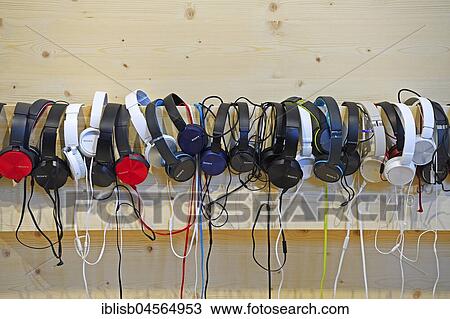 Many headphones of the company Sony, Internationale Funkausstellung IFA, 2017, Berlin, Germany, Europe View Large Photo Image Stock Image - Many headphones of the company Sony, Internationale Funkausstellung IFA, 2017, Berlin, Germany, Europe. Fotosearch