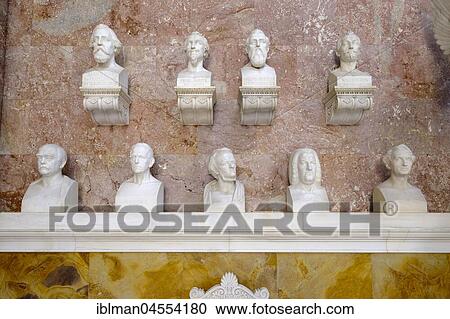 Marble busts 70-78, Walhalla, Donaustauf, Upper Palatinate, Bavaria, Germany, Europe View Large Photo Image Stock Image - Marble busts 70-78, Walhalla, Donaustauf, Upper Palatinate, Bavaria, Germany, Europe. Fotosearch