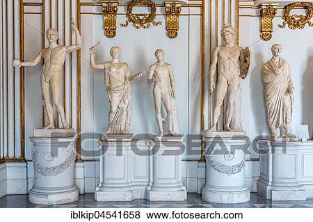 Marble sculptures from the Great Hall, Palazzo Nuovo, Capitoline Museums, Rome, Italy, Europe View Large Photo Image Stock Photo - Marble sculptures from the Great Hall, Palazzo Nuovo, Capitoline Museums, Rome, Italy, Europe. Fotosearch