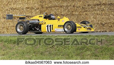 Stock Image - March 733 Formula 3 on the circuit, race car of 1973, Classic Days, Schloss Dyck, Jüchen, North Rhine-Westphalia, Germany, Europe. Fotosearch
