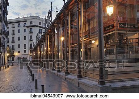 Market square Mercado de San Miguel, Madrid, Spain, Europe View Large Photo Image Stock Photo - Market square Mercado de San Miguel, Madrid, Spain, Europe. Fotosearch