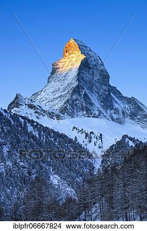 Picture - Matterhorn, 4478 (m), Zermatt, Valais, Switzerland, Europe. Fotosearch