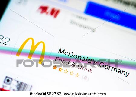 McDonald's App in the Apple App Store, display on a screen of a mobile phone, iPhone, iOS, smartphone, macro recording, detail, full size View Large Photo Image Stock Image - McDonald's App in the Apple App Store, display on a screen of a mobile phone, iPhone, iOS, smartphone, macro recording, detail, full size. Fotosearch