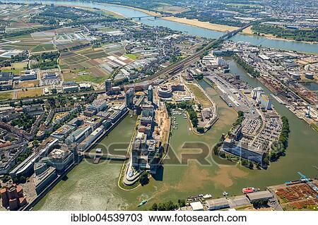 Media Harbor Düsseldorf, aerial photo, Düsseldorf, Rhineland, North Rhine-Westphalia, Germany, Europe View Large Photo Image Stock Image - Media Harbor Düsseldorf, aerial photo, Düsseldorf, Rhineland, North Rhine-Westphalia, Germany, Europe. Fotosearch