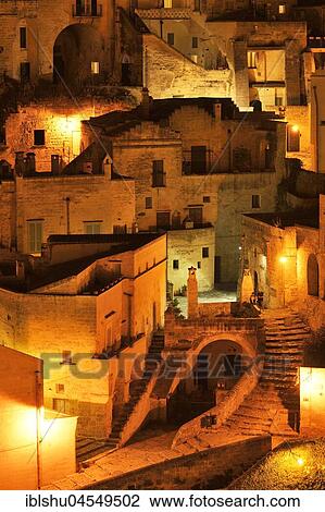 Medieval Old Town, Sassi di Matera, UNESCO Cultural Capital 2019, Matera, Province of Basilicata, Italy, Europe View Large Photo Image Stock Image - Medieval Old Town, Sassi di Matera, UNESCO Cultural Capital 2019, Matera, Province of Basilicata, Italy, Europe. Fotosearch