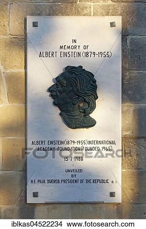 Memorial plaque for Albert Einstein, Upper Barracca Garden, Valletta, Malta, Europe View Large Photo Image Picture - Memorial plaque for Albert Einstein, Upper Barracca Garden, Valletta, Malta, Europe. Fotosearch