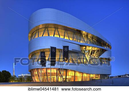 Mercedes-Benz Museum, blue hour, Stuttgart, Baden-Württemberg, Germany, Europe View Large Photo Image Stock Image - Mercedes-Benz Museum, blue hour, Stuttgart, Baden-Württemberg, Germany, Europe. Fotosearch