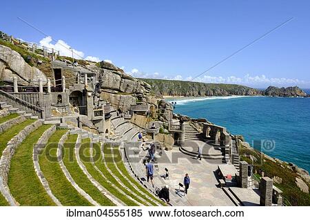 Stock Photography - Minack Theatre, open-air theatre, Porthcurno, Cornwall, England, Great Britain. Fotosearch