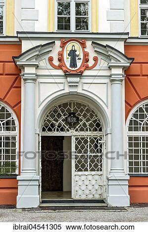 Monastery gate of the Benedictine abbey Holy Cross, Cloister Scheyern, Scheyern, district of Pfaffenhofen an der Ilm, Upper Bavaria, Bavaria, Germany, Europe View Large Photo Image Stock Photography - Monastery gate of the Benedictine abbey Holy Cross, Cloister Scheyern, Scheyern, district of Pfaffenhofen an der Ilm, Upper Bavaria, Bavaria, Germany, Europe. Fotosearch