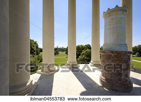 Stock Image - Monopteros, English Garden, Munich, Upper Bavaria, Bavaria, Germany, Europe. Fotosearch