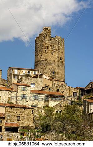 Picture - Montpeyroux village, labelled Les Plus Beaux Villages de France, The Most Beautiful Villages of France, Puy de Dôme department, Auvergne-Rhone-Alpes, France, Europe. Fotosearch