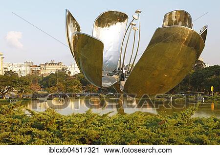 Monument Floralis Genérica, Plaza Naciones Unidas, Recoleta, Buenos Aires, Argentina, South America View Large Photo Image Stock Image - Monument Floralis Genérica, Plaza Naciones Unidas, Recoleta, Buenos Aires, Argentina, South America. Fotosearch