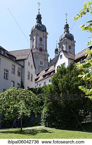 Moosbruggstrasse, Garden, Collegiate Church, Tower, St. Gallen, Canton St. Gallen, Switzerland, Europe View Large Photo Image Stock Photograph - Moosbruggstrasse, Garden, Collegiate Church, Tower, St. Gallen, Canton St. Gallen, Switzerland, Europe. Fotosearch