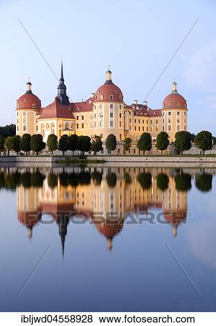 Moritzburg castle with reflection in lake, blue hour, Saxony, Germany, Europe View Large Photo Image Stock Photo - Moritzburg castle with reflection in lake, blue hour, Saxony, Germany, Europe. Fotosearch