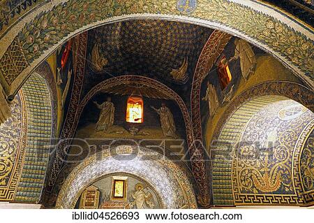 Stock Image - Mosaics, Basilica of San Vitale, Basilika San Vitale, Ravenna, Emilia-Romagna, Italy, Europe. Fotosearch