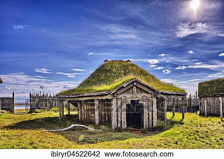 Stock Image - Movie set, Viking village, Höfn, Höfn í Hornafirði, Iceland, Europe. Fotosearch