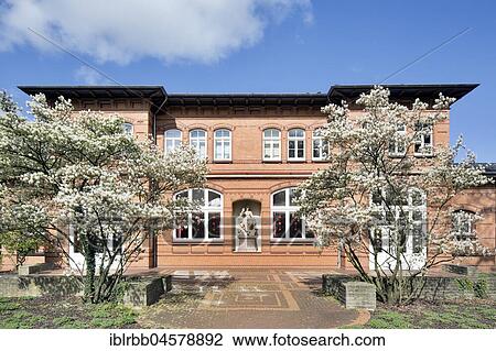 Stock Image - Mud bath house in the spa garden, Bad Nenndorf, Lower Saxony, Germany, Europe. Fotosearch