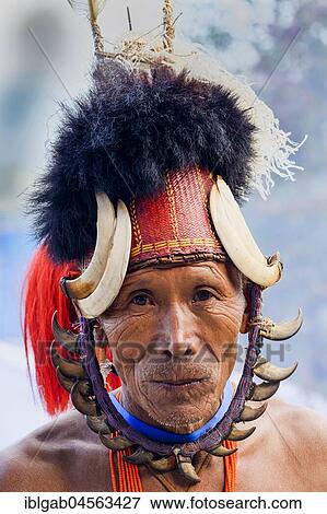 Naga tribal man in traditional outfit, Kisima Nagaland Hornbill festival, Kohima, Nagaland, India, Asia View Large Photo Image Stock Photo - Naga tribal man in traditional outfit, Kisima Nagaland Hornbill festival, Kohima, Nagaland, India, Asia. Fotosearch