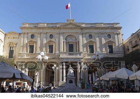 Picture - National Library, Republic Street, Valletta, Malta, Europe. Fotosearch