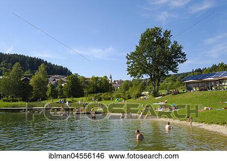 Natural swimming pool in the spa park, Sankt Englmar, Bavarian Forest, Lower Bavaria, Bavaria, Germany, Europe View Large Photo Image Stock Photograph - Natural swimming pool in the spa park, Sankt Englmar, Bavarian Forest, Lower Bavaria, Bavaria, Germany, Europe. Fotosearch