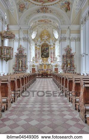 Nave and high altar, monastery church and parish church St. Markus, monastery Sießen, Bad Saulgau, Baden-Württemberg, Germany, Europe View Large Photo Image Stock Photography - Nave and high altar, monastery church and parish church St. Markus, monastery Sießen, Bad Saulgau, Baden-Württemberg, Germany, Europe. Fotosearch