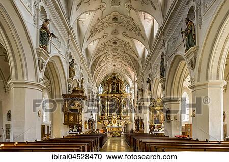 Nave with pulpit and altar room, city parish church St. Johannes Baptist, Pfaffenhofen, Oberbayern, Bavaria, Germany, Europe View Large Photo Image Stock Image - Nave with pulpit and altar room, city parish church St. Johannes Baptist, Pfaffenhofen, Oberbayern, Bavaria, Germany, Europe. Fotosearch