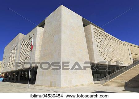 New Parliament Building, architect Renzo Piano, Valletta, Malta, Europe View Large Photo Image Picture - New Parliament Building, architect Renzo Piano, Valletta, Malta, Europe. Fotosearch
