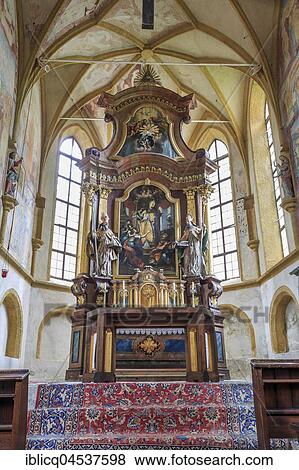 Nikolaus church, interior view, Bad Gastein, Salzburg district, Austria, Europe View Large Photo Image Stock Photo - Nikolaus church, interior view, Bad Gastein, Salzburg district, Austria, Europe. Fotosearch