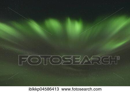 Stock Image - Northern Lights in the Abisko National Park, Sweden, Europe. Fotosearch