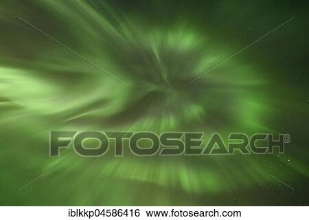 Stock Photograph - Northern Lights in the Abisko National Park, Sweden, Europe. Fotosearch