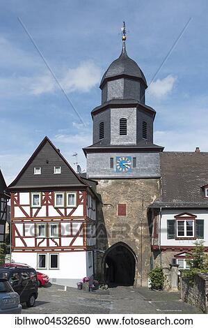 Oberste Pforte, Bell Tower, Braunfels Castle, Braunfels, Hesse, Germany, Europe View Large Photo Image Stock Image - Oberste Pforte, Bell Tower, Braunfels Castle, Braunfels, Hesse, Germany, Europe. Fotosearch