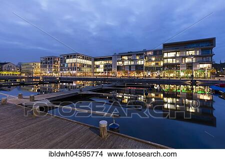 Office building at the harbour, Phoenix-See, Hörde, Dortmund, Ruhr Area, North Rhine-Westphalia, Germany, Europe View Large Photo Image Picture - Office building at the harbour, Phoenix-See, Hörde, Dortmund, Ruhr Area, North Rhine-Westphalia, Germany, Europe. Fotosearch