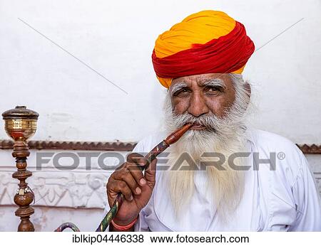 Old man with shisha, Jodphur, Rajasthan, India, Asia View Large Photo Image Stock Photo - Old man with shisha, Jodphur, Rajasthan, India, Asia. Fotosearch