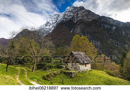 Old stone house near Bovec, Slovenia, Europe View Large Photo Image Stock Photo - Old stone house near Bovec, Slovenia, Europe. Fotosearch