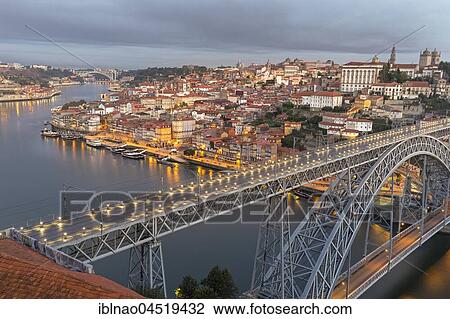 Old town and bridge, arched bridge Ponte Dom Luís I over the Douro, Porto, Portugal, Europe View Large Photo Image Stock Image - Old town and bridge, arched bridge Ponte Dom Luís I over the Douro, Porto, Portugal, Europe. Fotosearch