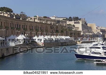 Old warehouses and gastronomy, Valletta Waterfront, cruise terminal at Grand Harbor, Valletta, Malta, Europe View Large Photo Image Stock Image - Old warehouses and gastronomy, Valletta Waterfront, cruise terminal at Grand Harbor, Valletta, Malta, Europe. Fotosearch