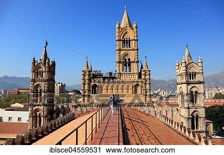 On the roof of the Cathedral of Maria Santissima Assunta, Palermo, Sicily, Italy, Europe View Large Photo Image Stock Image - On the roof of the Cathedral of Maria Santissima Assunta, Palermo, Sicily, Italy, Europe. Fotosearch