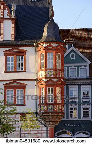 Oriel at the Coburger Stadthaus, Coburg, Upper Franconia, Franconia, Bavaria, Germany, Europe View Large Photo Image Stock Image - Oriel at the Coburger Stadthaus, Coburg, Upper Franconia, Franconia, Bavaria, Germany, Europe. Fotosearch