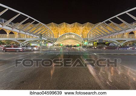 Oriente railway station, Garo do Oriente by night, Lisbon, Portugal, Europe View Large Photo Image Stock Photo - Oriente railway station, Garo do Oriente by night, Lisbon, Portugal, Europe. Fotosearch