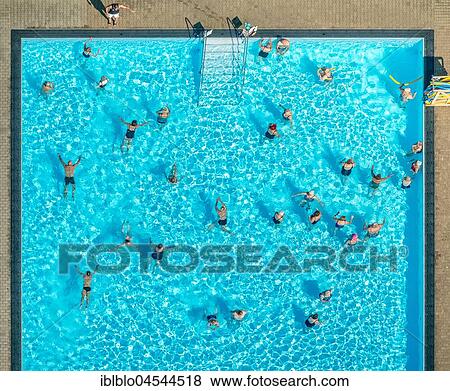 Outdoor swimming pool Revierpark Vonderort, water gymnastics, blue water, Oberhausen, Ruhr area, North Rhine-Westphalia, Germany, Europe View Large Photo Image Stock Photo - Outdoor swimming pool Revierpark Vonderort, water gymnastics, blue water, Oberhausen, Ruhr area, North Rhine-Westphalia, Germany, Europe. Fotosearch