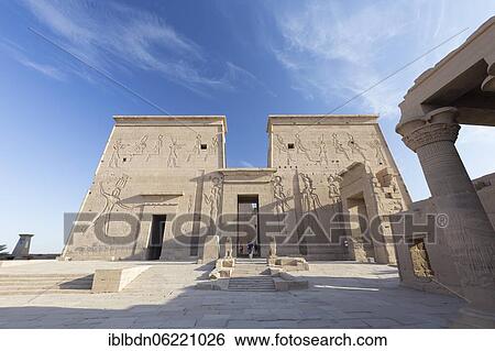 Outer temple court, Philae temple, Aswan, Egypt, Africa View Large Photo Image Stock Photograph - Outer temple court, Philae temple, Aswan, Egypt, Africa. Fotosearch