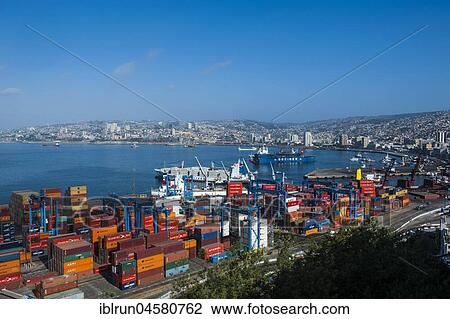 Overlook over the cargo port, Valparaiso, Chile, South America View Large Photo Image Stock Image - Overlook over the cargo port, Valparaiso, Chile, South America. Fotosearch
