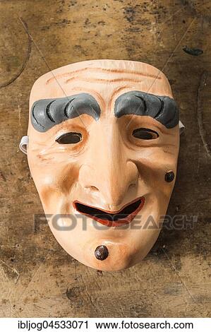 Painted wooden mask on a workbench, wooden mask carver, Bad Aussee, Styria, Austria, Europe View Large Photo Image Stock Image - Painted wooden mask on a workbench, wooden mask carver, Bad Aussee, Styria, Austria, Europe. Fotosearch