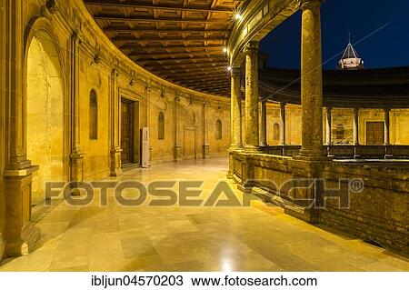 Palace of Charles V, Palacio de Carlos, Alhambra, Granada, UNESCO World Heritage Site, Andalusia, Spain, Europe View Large Photo Image Stock Image - Palace of Charles V, Palacio de Carlos, Alhambra, Granada, UNESCO World Heritage Site, Andalusia, Spain, Europe. Fotosearch