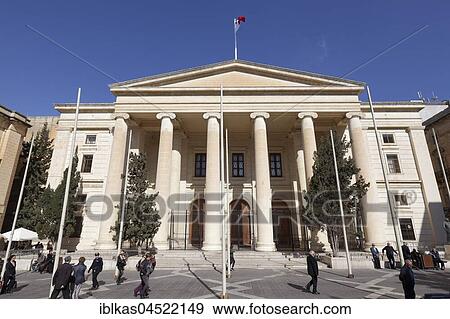 Stock Photo - Palace of Justice, Grand Siege Square, Republic Street, Valletta, Malta, Europe. Fotosearch